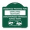 Signmission Reserved Parking for Expecting Mothers Unauthorized Vehicles Towed Away, A-DES-GW-1818-23104 A-DES-GW-1818-23104 - alternate 1